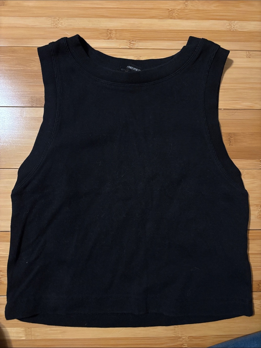 Forever 21 Navy Ribbed Crop Tank